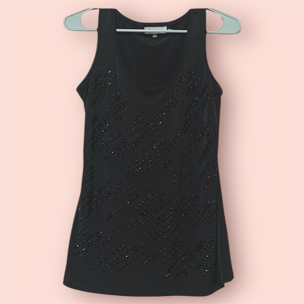 Calvin Klein Black Jeweled Tank Top